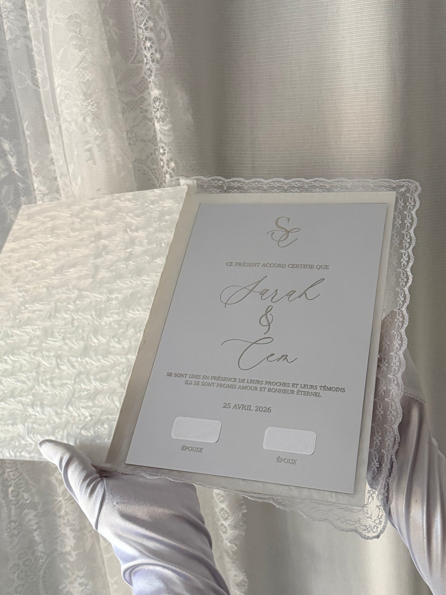 Certificat de mariage - Lace